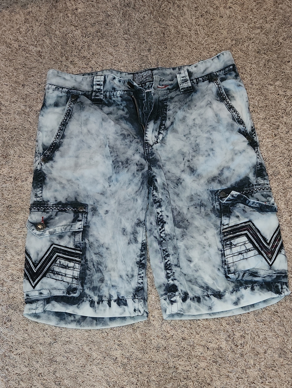 Affliction Men's Cargo Jean Shorts Waist 32